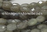 CLB10 16 inches 8*12mm faceted rice labradorite gemstone beads