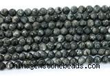 CLB1210 15.5 inches 4mm faceted round black labradorite gemstone beads