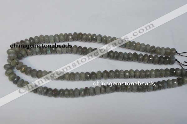 CLB180 15.5 inches 6*10mm faceted rondelle labradorite beads