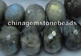 CLB34 15.5 inches 15*20mm faceted rondelle labradorite gemstone beads