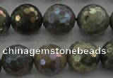 CLB615 15.5 inches 14mm faceted round AB-color labradorite beads