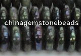 CLB621 15.5 inches 6*14mm rondelle AB-color labradorite beads