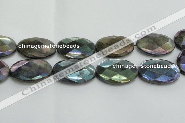 CLB665 15.5 inches 30*40mm faceted oval AB-color labradorite beads