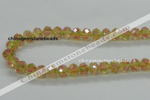 CLG26 15 inches 8*10mm faceted rondelle handmade lampwork beads