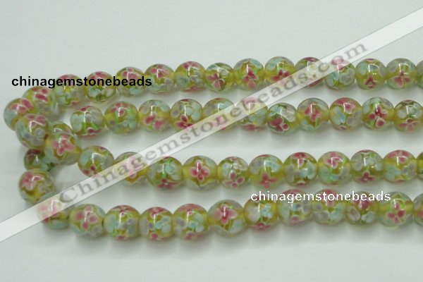 CLG756 15.5 inches 10mm round lampwork glass beads wholesale