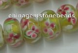 CLG770 14.5 inches 8*12mm rondelle lampwork glass beads wholesale