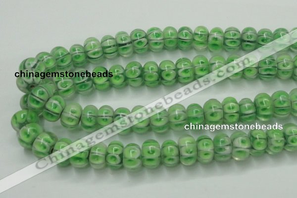CLG774 14 inches 8*12mm rondelle lampwork glass beads wholesale