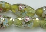 CLG868 15.5 inches 10*20mm rice lampwork glass beads wholesale