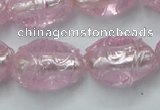 CLG884 2PCS 16 inches 12*18mm oval lampwork glass beads wholesale