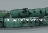 CLJ16 15.5 inches 10*20mm faceted column sesame jasper beads wholesale