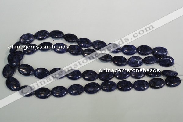 CLJ325 15.5 inches 13*18mm oval dyed sesame jasper beads wholesale