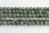 CLJ642 15.5 inches 10mm faceted round sesame jasper beads wholesale