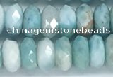CLR112 15.5 inches 4*7mm faceted rondelle natural larimar beads
