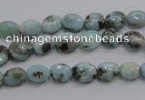 CLR35 15.5 inches 6*8mm oval natural larimar gemstone beads