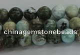 CLR61 15.5 inches 6mm round natural larimar gemstone beads