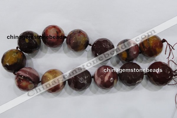 CLS07 15.5 inches 30mm faceted round large mookaite gemstone beads