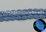 CLU142 15.5 inches 12*16mm oval blue luminous stone beads