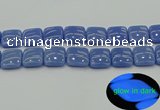 CLU196 15.5 inches 20*20mm square blue luminous stone beads