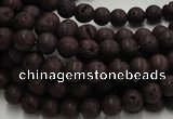 CLV200 15.5 inches 6mm round coffee natural lava beads wholesale