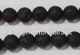 CLV485 15.5 inches 10mm round black lava beads wholesale