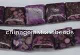 CMB37 15.5 inches 14*14mm square dyed natural medical stone beads