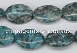CMB49 15.5 inches 15*20mm oval dyed natural medical stone beads
