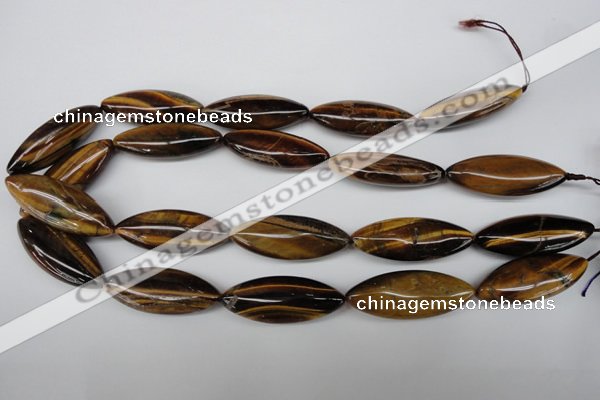 CME03 15.5 inches 15*40mm marquise yellow tiger eye stone beads