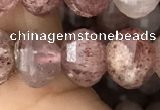 CME208 15.5 inches 7*9mm - 8*10mm pumpkin strawberry quartz beads