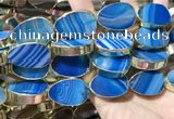 CME530 12 inches 18*28mm - 20*30mm flat teardrop banded agate beads