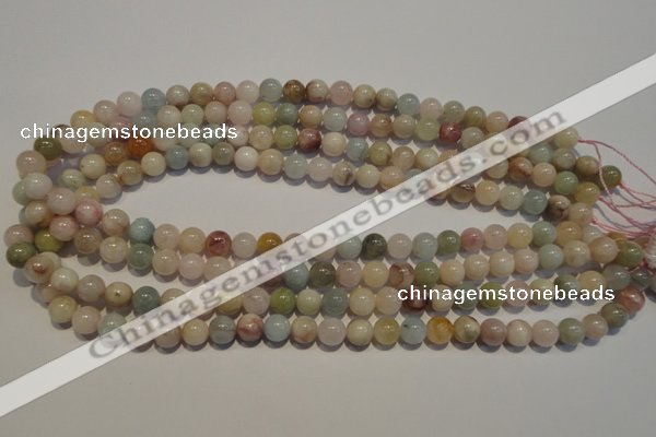 CMG03 15.5 inches 8mm round AB grade natural morganite beads