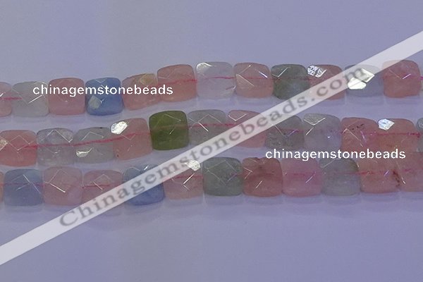 CMG262 15.5 inches 16*16mm faceted square morganite beads