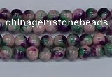 CMJ596 15.5 inches 4mm round rainbow jade beads wholesale