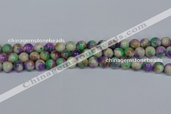 CMJ719 15.5 inches 12mm round rainbow jade beads wholesale