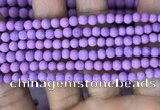 CMJ815 15.5 inches 4mm round matte Mashan jade beads wholesale