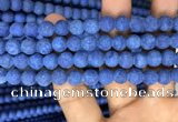 CMJ847 15.5 inches 8mm round matte Mashan jade beads wholesale