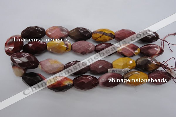 CMK133 15.5 inches 20*30mm faceted rice mookaite beads wholesale
