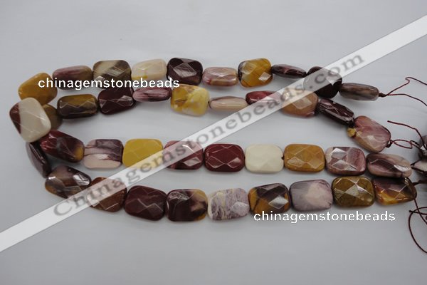 CMK152 15.5 inches 15*20mm faceted rectangle mookaite beads wholesale