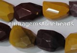 CMK234 15.5 inches 15*20mm faceted nuggets mookaite gemstone beads