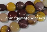 CMK240 15.5 inches 10mm flat round mookaite gemstone beads