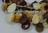 CMK30 15.5 inches 10*14mm faceted flat teardrop mookaite beads