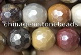 CMK339 15.5 inches 8mm faceted round AB-color mookaite beads
