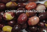 CMK45 15.5 inches 10*15mm faceted rice mookaite beads wholesale