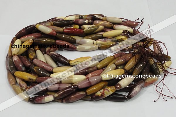 CMK67 15.5 inches 10*30mm rice mookaite gemstone beads wholesale