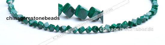 CMN11 A grade 4*4mm cubic natural malachite beads wholesale