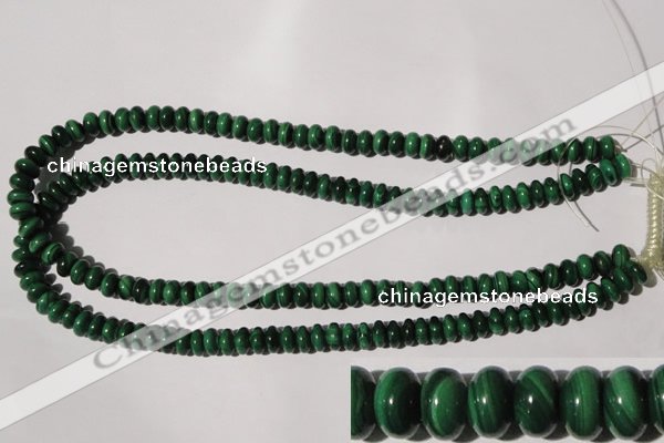 CMN205 15.5 inches 5*8mm rondelle natural malachite beads wholesale