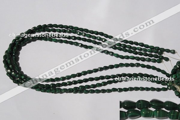 CMN228 15.5 inches 4*6mm faceted teardrop natural malachite beads
