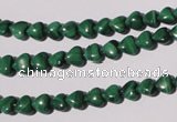 CMN255 15.5 inches 6*6mm heart natural malachite beads wholesale
