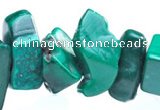 CMN27 34 inches freeform shape natural malachite chips beads