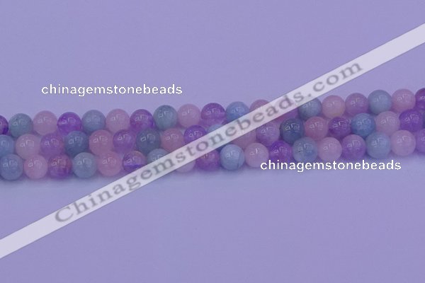 CMQ352 15.5 inches 8mm round mixed quartz beads wholesale