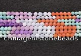 CMQ461 15.5 inches 6mm faceted nuggets mixed quartz beads
